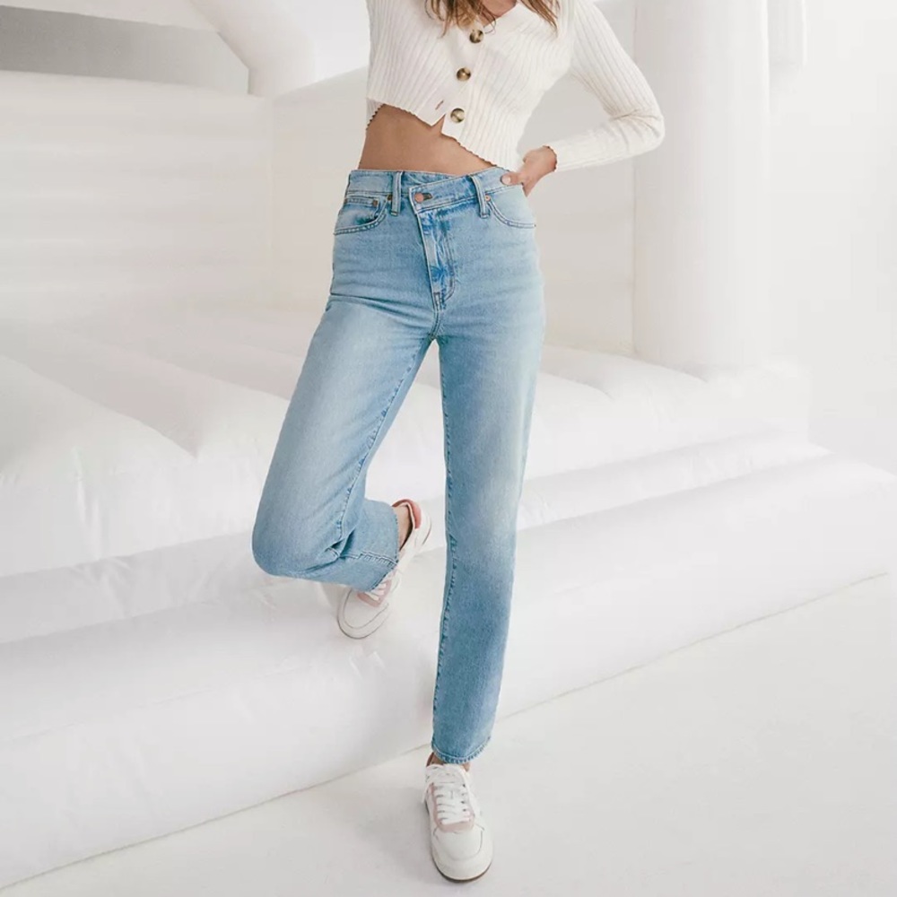 NWT Madewell Perfect Vintage Straight Jeans Crossover Edition in Rondeau 23